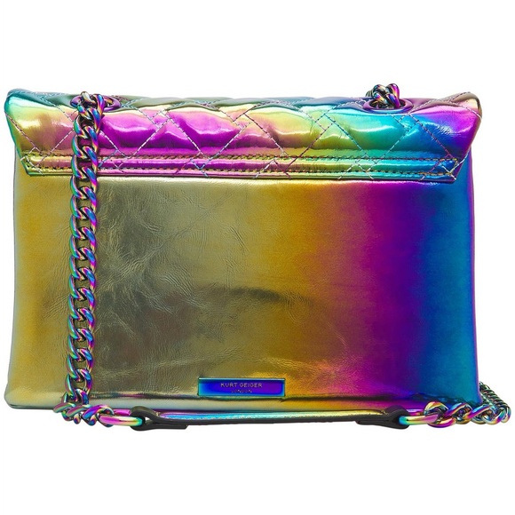 Kurt Geiger Kensington Rainbow Quilted Leather Eagle Chain Shoulder Bag Designer - Picture 5 of 16
